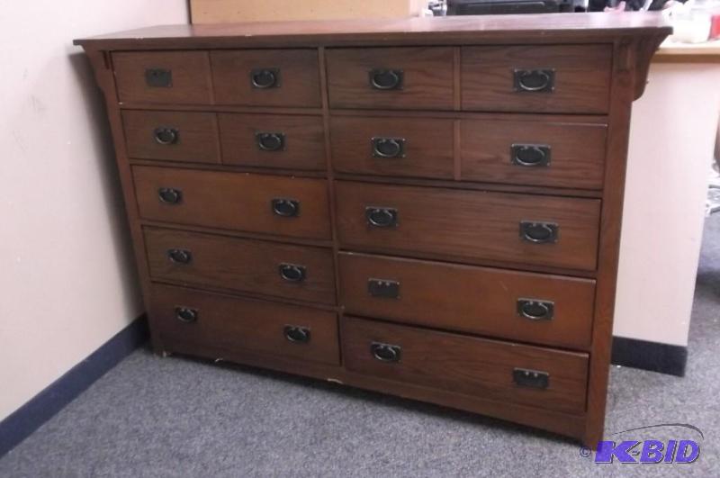 lot 12 image: Large Dresser, Not Solid Wood, Has Some Marks...