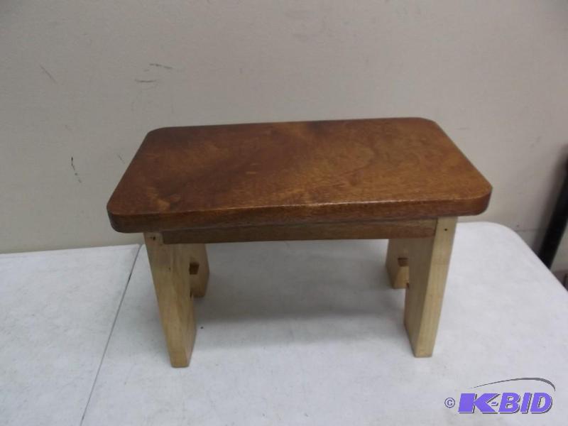 lot 41 image: Small Solid Wood Stool...