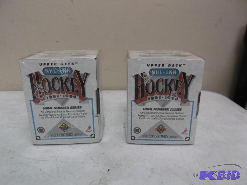 lot 52 image: Pair Of Unopened Upper Deck NHL Hockey Card B...