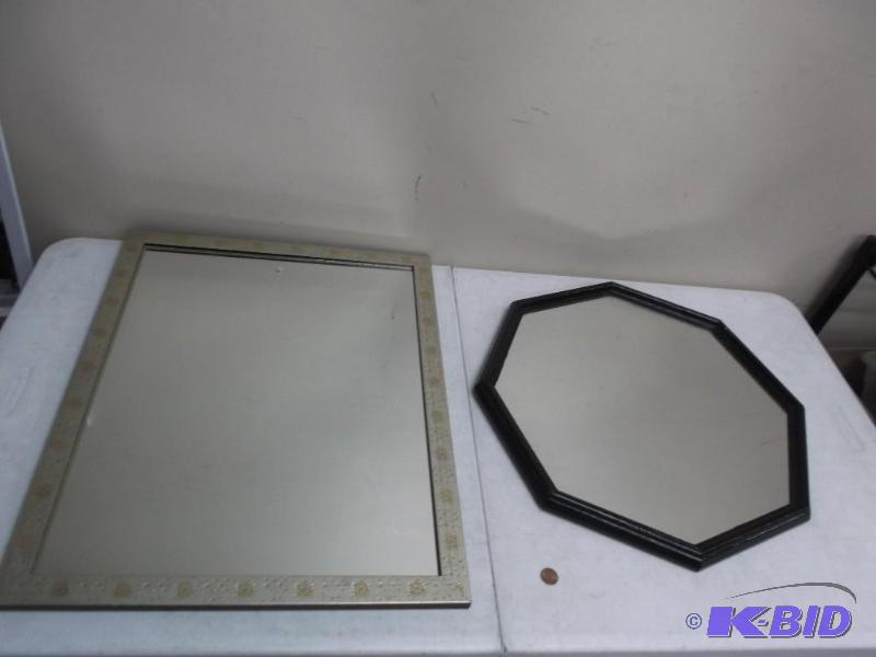 lot 88 image: Pair Of Wall Hanging Mirrors...