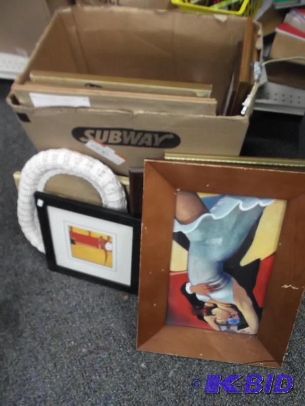 lot 91 image: Box Of Pictures And Frames...