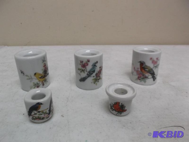 lot 93 image: West Germany Funny Design Bird Candle Stick H...