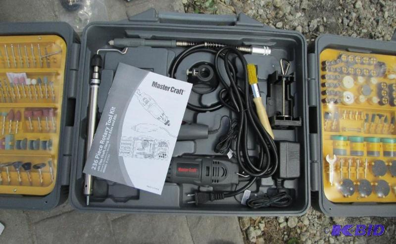 lot 11 image: 236 piece rotary tool kit with flex shaft, ha...