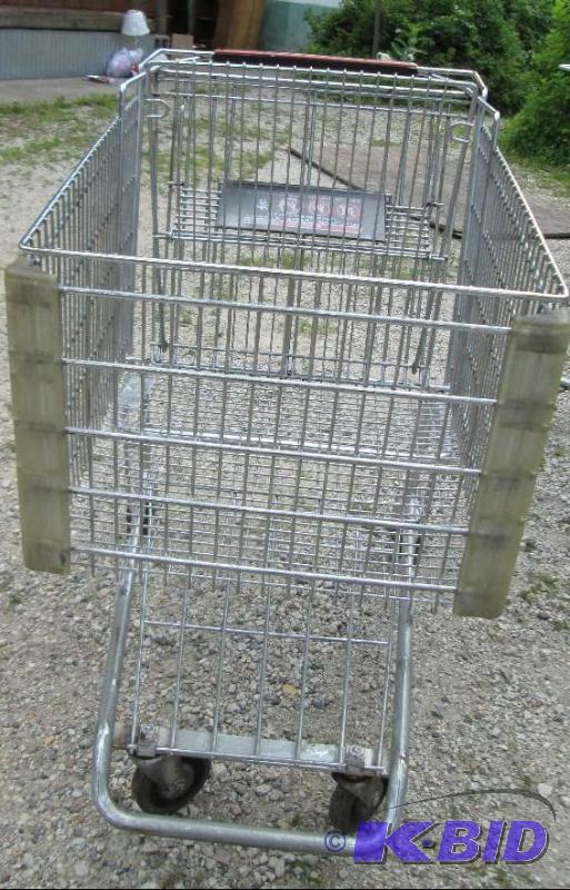lot 12 image: large wire frame shopping cart fits with the ...