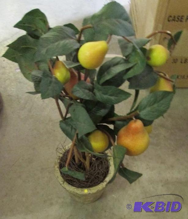 lot 136 image: decorative pear tree in vase...