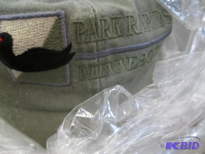 lot 169 image: large lot of hats, 11, tan Park Rapids Minnes...
