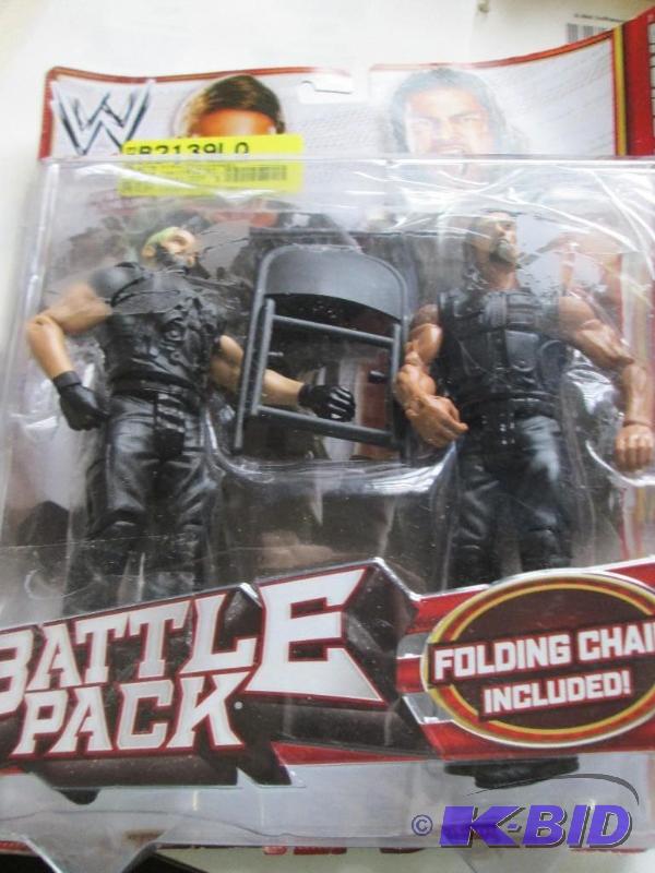 lot 183 image: seih rollins and ironman reigns figures...