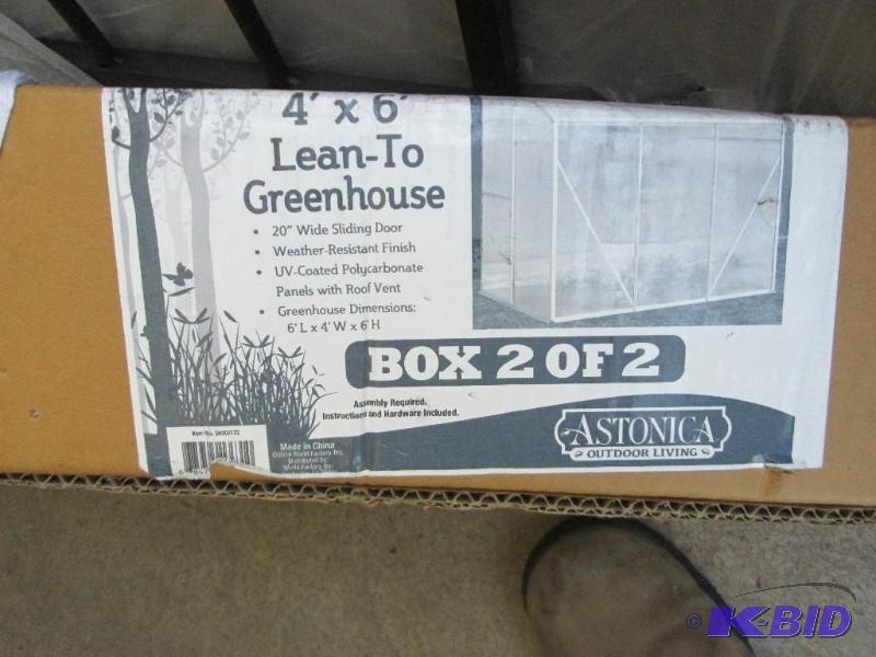 lot 207 image: 4 x 6 lean to greenhouse FRAME ONLY, Cover no...