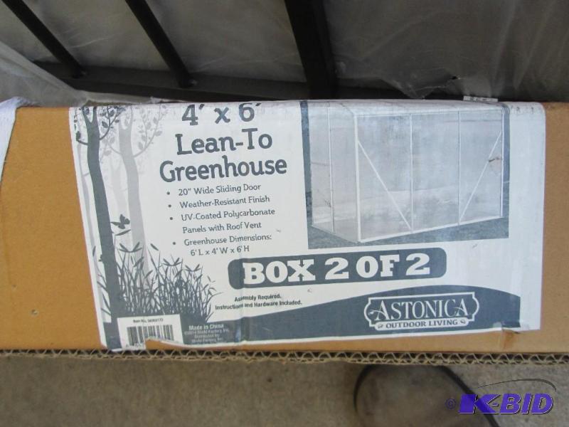 lot 208 image: 4 x 6 lean to greenhouse FRAME ONLY, Cover no...
