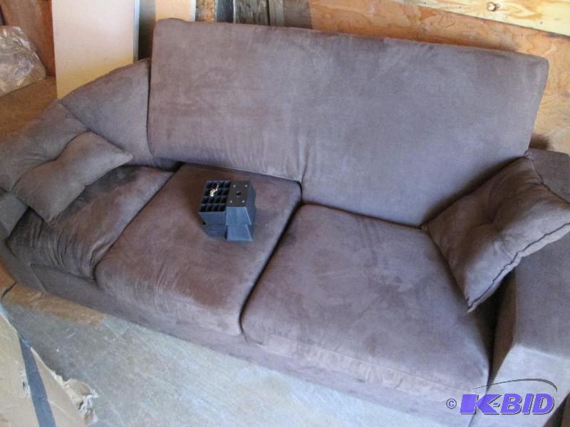 lot 213 image: Comfy couch, brand new, cushions may not fit ...