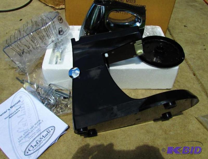 lot 29 image: Chefs Mark hand  stand mixer, may have been...