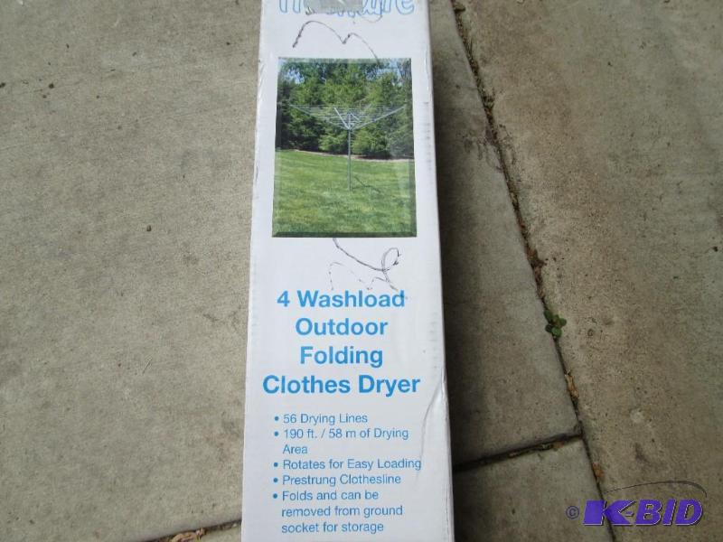 lot 47 image: 4 washload outdoor folding clothes dryer line...