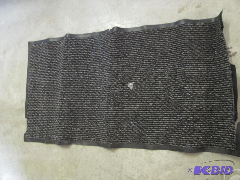 lot 72 image: blackand gray stiped rug 115 12in x16in...