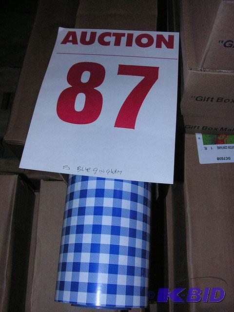 Blue plaid gift wrap