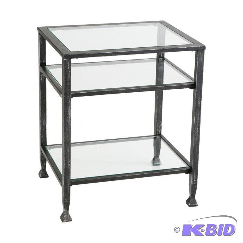 NEW Glass Table with Black Stand