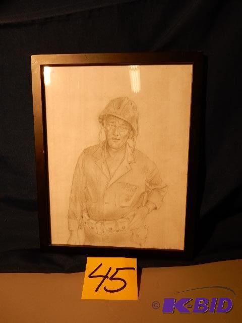 John Wayne Pencil sketch