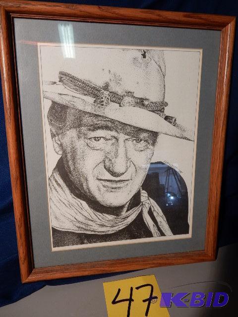 John Wayne Black and White Picture