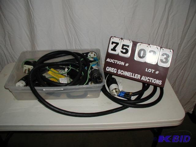 lot 23 image: Assorted electrical boxes, adapters....