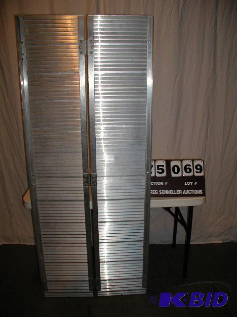 lot 69 image: Folding aluminum ramp, 29 inches wide x 72 in...
