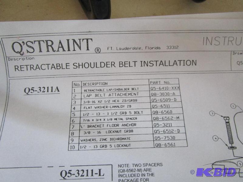 lot 54 image: Wheelchair tie downs