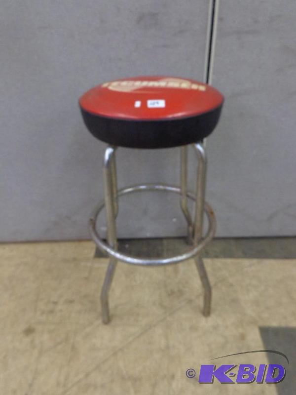 lot 129 image: Tecumseh Shop Stool 15" Seat Diameter 28...
