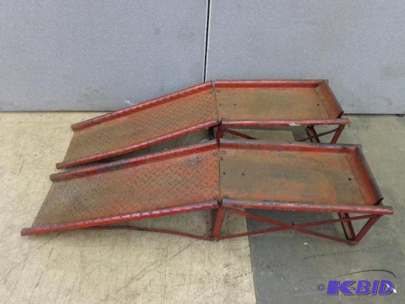 lot 152 image: Car Ramps (2) Full Metal Car Ramps 12" R...