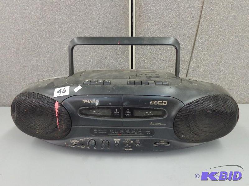 lot 46 image: Sharp AMFM, CD, Cassette Recorder Model WQ-C...