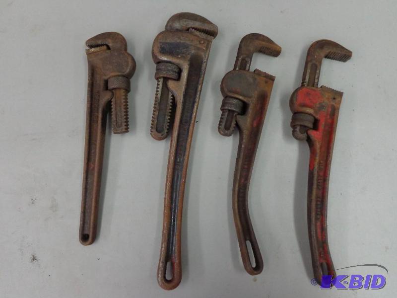 lot 62 image: 4 Pipe Wrenches Hercules 14" Great Heck ...