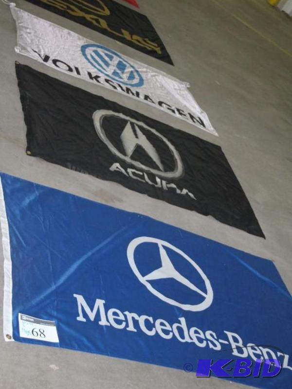 Lot of (3) car brand flags 30&quotx55&quot...