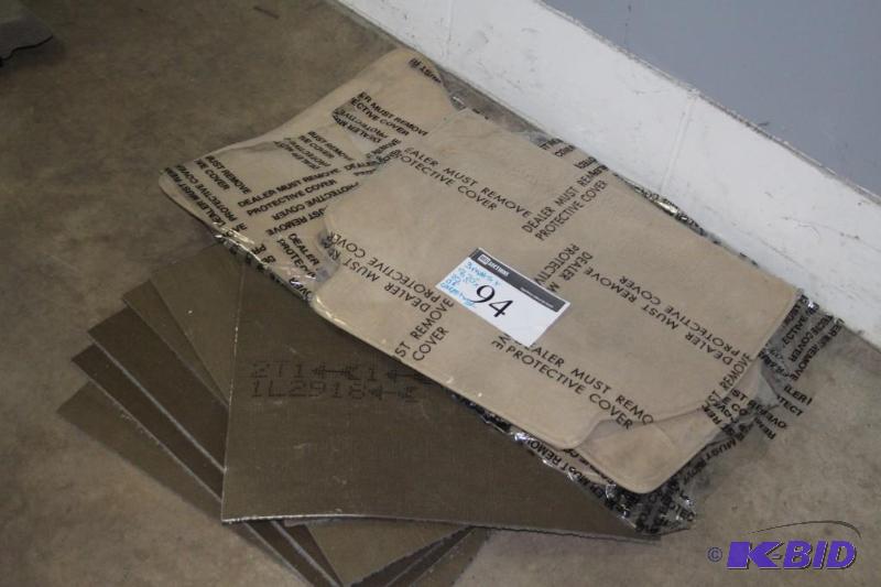 Lot of (3) car mats and (8) 20&quotx20&quot...