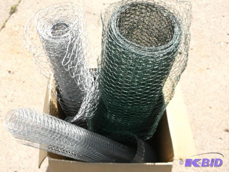 lot 113 image: 3 Rolls of Chicken wire 2 of them look like a...