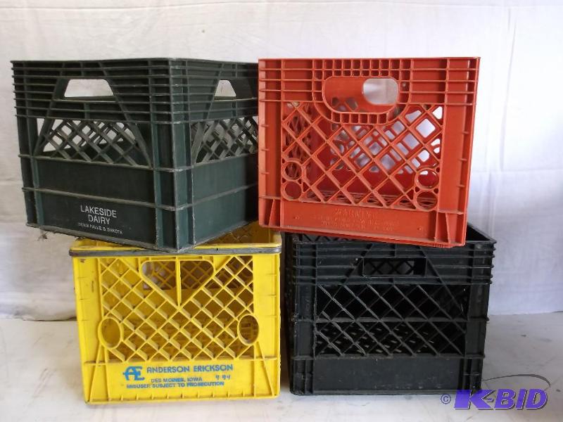 lot 115 image: Lot with 4 Milk Crates all appear in great co...