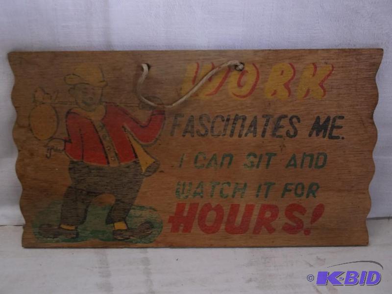 lot 119 image: Cute little sign measuring 8" W x 4 12&...