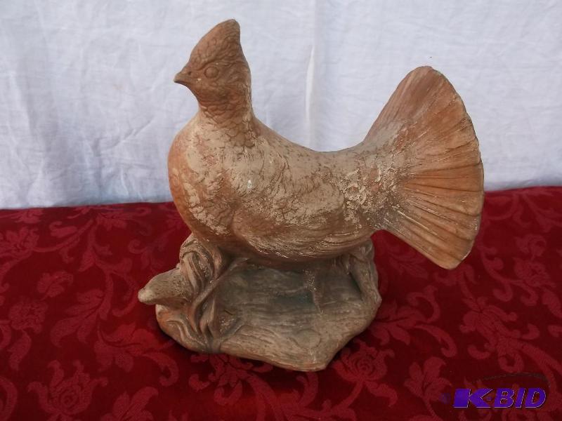 lot 28 image: Large ceramic Grouse marked Holland on bottom...