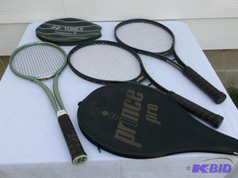 lot 78 image: Lot with 3 Tennis rackets all appear in good ...