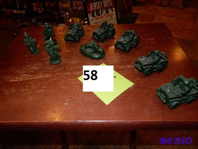 lot 58 image: VINTAGE WWII Figurines. Made of WAX. From 193...