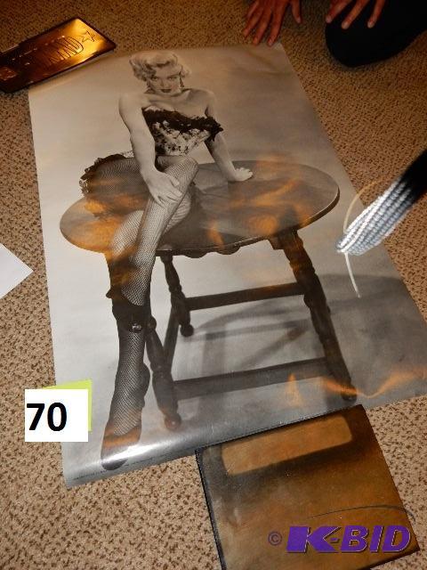 lot 70 image: 1984 GIRL With Red Shoes print. Marilyn Monro...