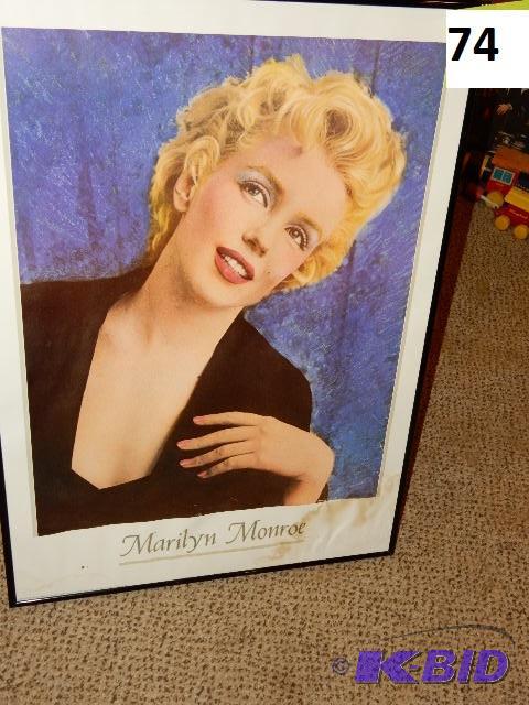 lot 74 image: Marilyn Monroe, 20 in x 28 in Picture.. Color...