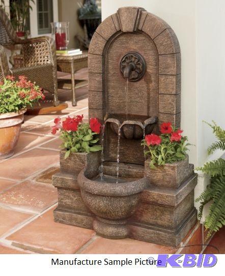 lot 108 image: Planter Fountain -&nbspSoothing sound, flowe...