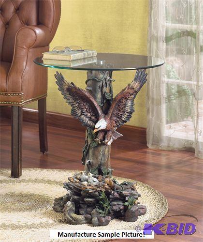 lot 14 image: Eagle Fountain Table - Comes with 24" Be...