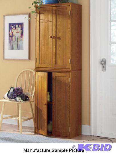 lot 178 image: Stackable Cabinet - Dark oak finish -&nbspWo...