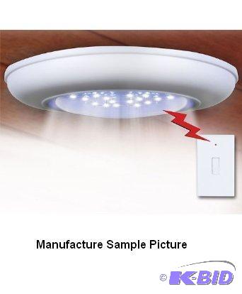 lot 19 image: Cordless CeilingWall Light with Remote - Bat...