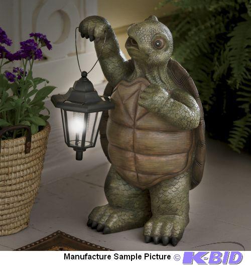 lot 203 image: Turtle with Solar Lantern -&nbspWith such a ...
