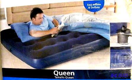 lot 38 image: Queen Size Air Bed -&nbspHas Velour Top -&nb...