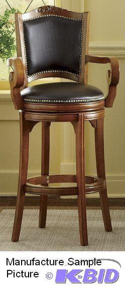 lot 61 image: Nailhead Bar Stool Exclusive - Stool has a wo...
