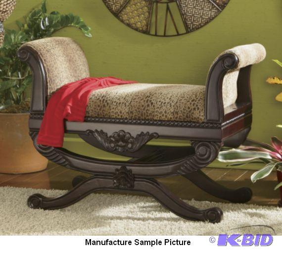 lot 76 image: Leopard Bench -&nbspClassic styling with an ...