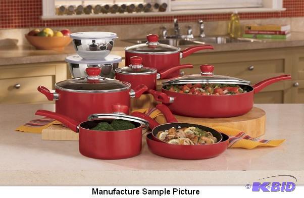 lot 85 image: Ginnys&nbspCookware Set - Red -&nbspCookwar...