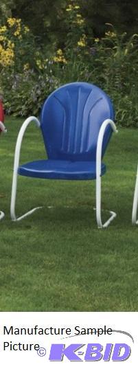 lot 88 image: Metal Tulip Chair - Blue - Such a classic ret...