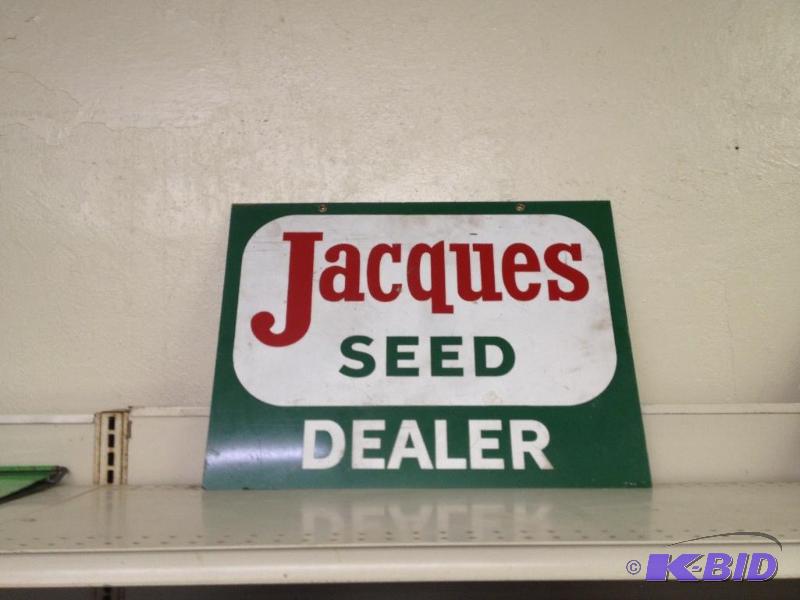 Jacques Seed Dealer Sign, 1968