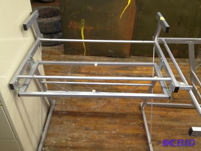 Metal L Shaped Computer desk, missing glass...